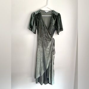 Baltic Born Allison Wrap Dress- Dark Eucalyptus